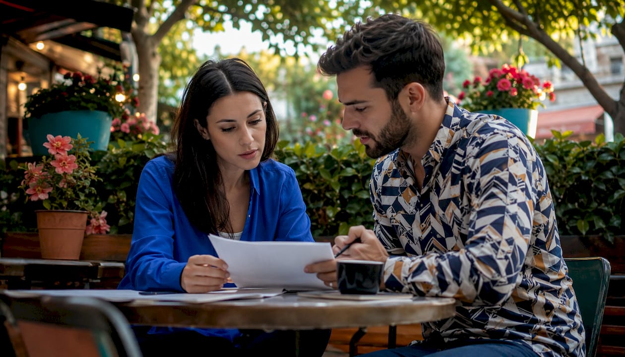 Colleagues discussing multilingual legal workflow