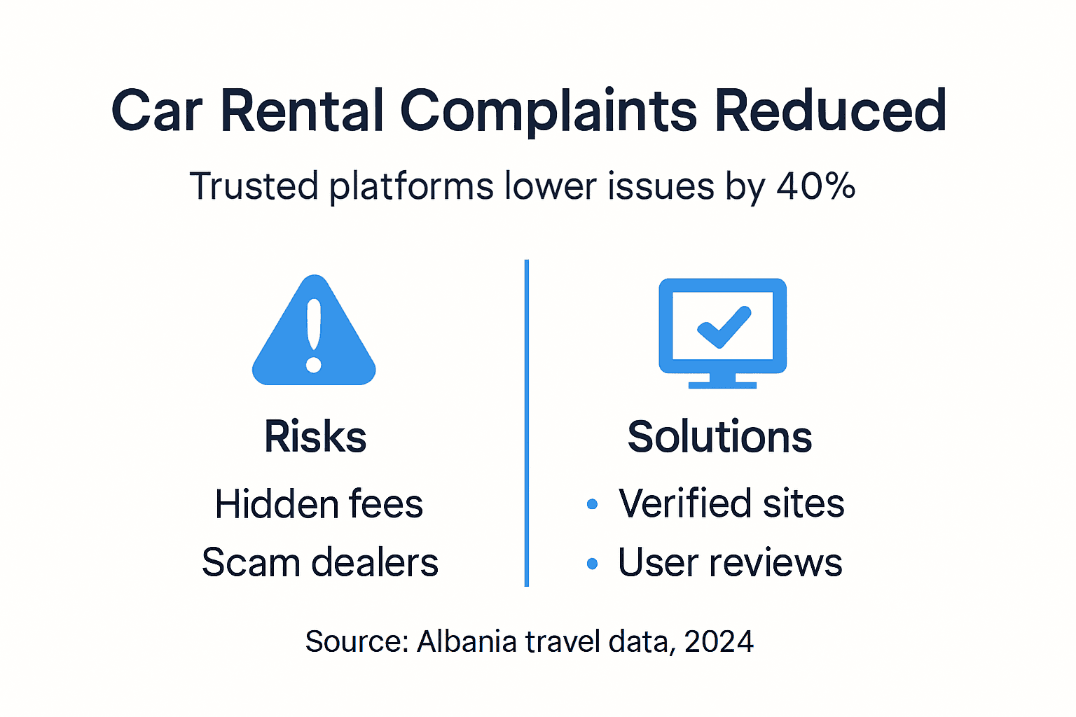 Infographic on reducing Albania car rental complaints