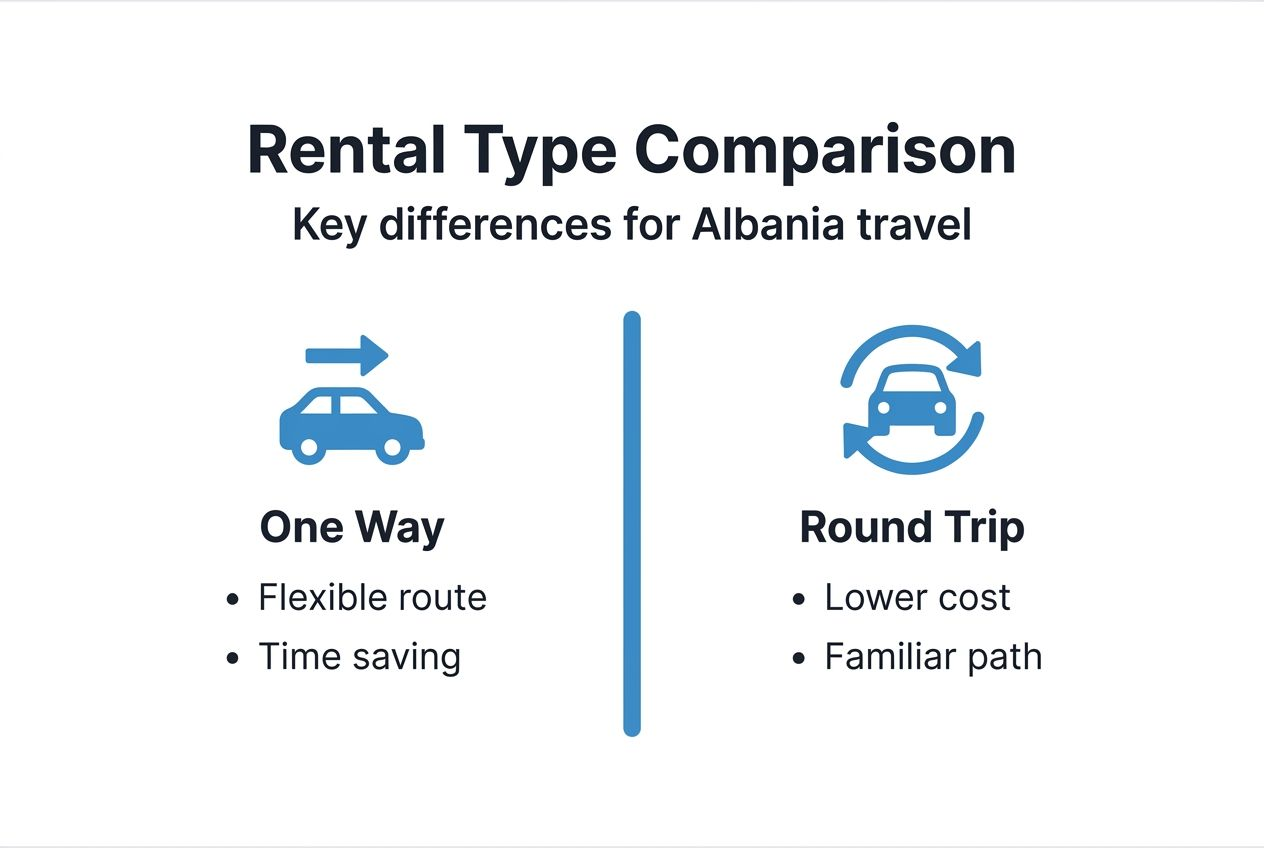 Infographic comparing car rental options