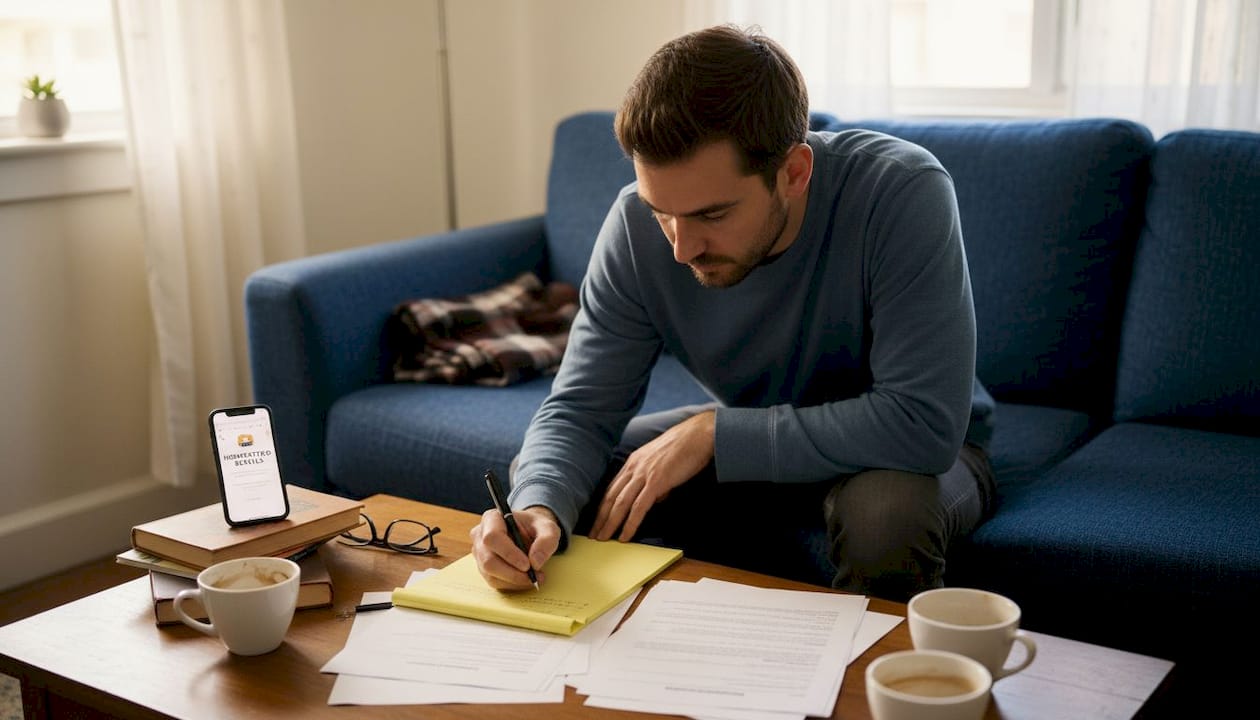 Person reviewing car rental insurance documents