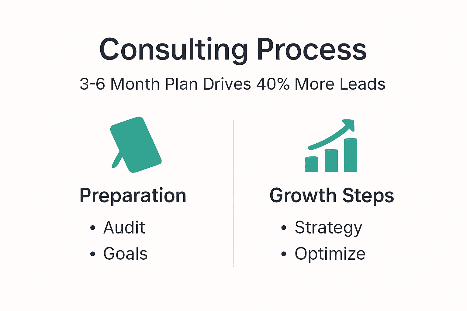 Infographic marketing consulting 3-6 month plan