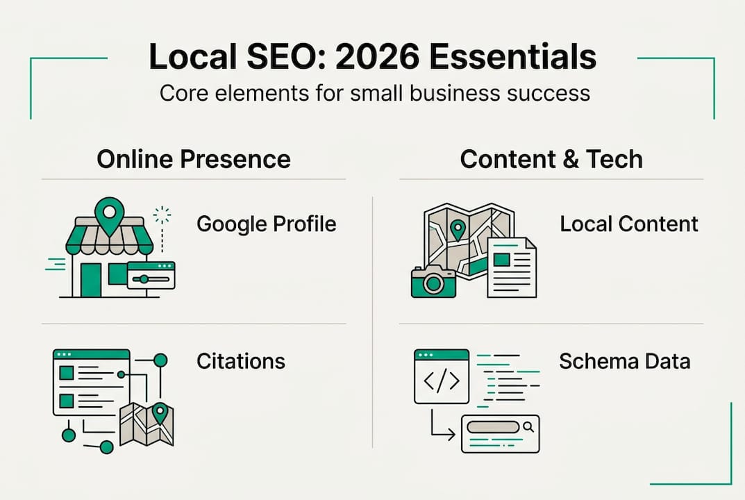 Infographic of local seo essentials for 2026