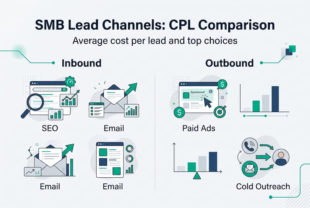 Infographic comparing smb lead channel cpls