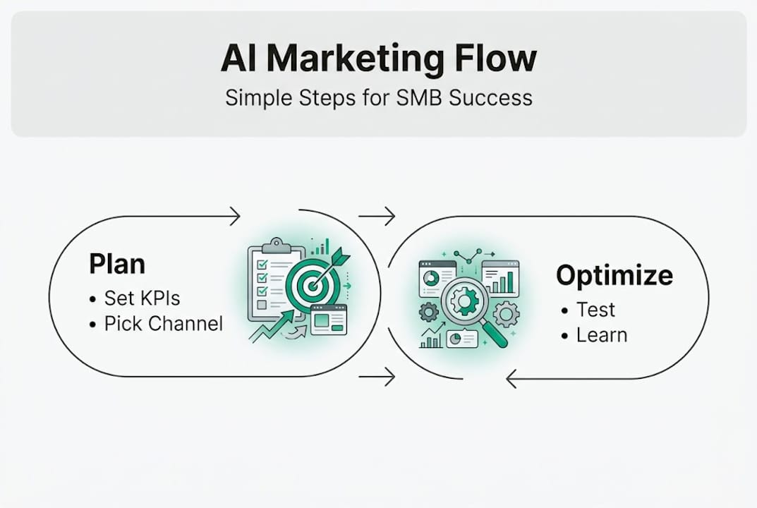 Infographic of simple ai marketing framework
