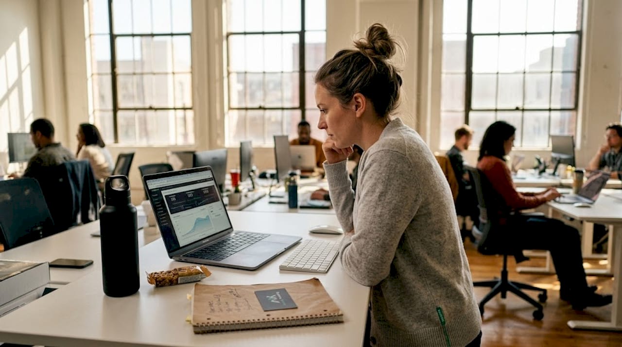 Ecommerce manager checking website load speed