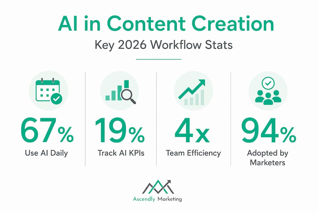 Ai in content creation statistics for 2026