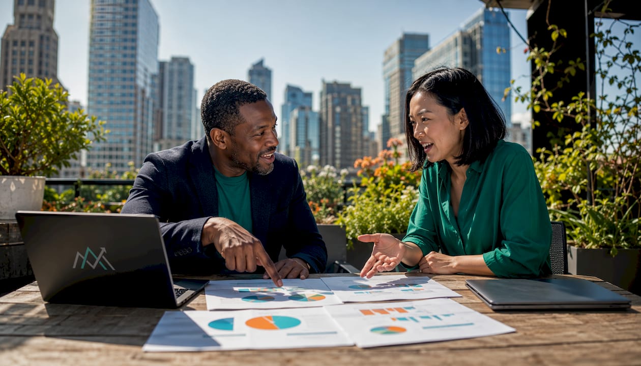 Consultants discussing agency comparisons