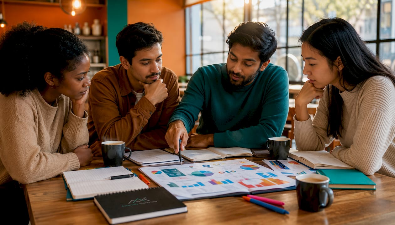 Marketing team discussing unclear goals