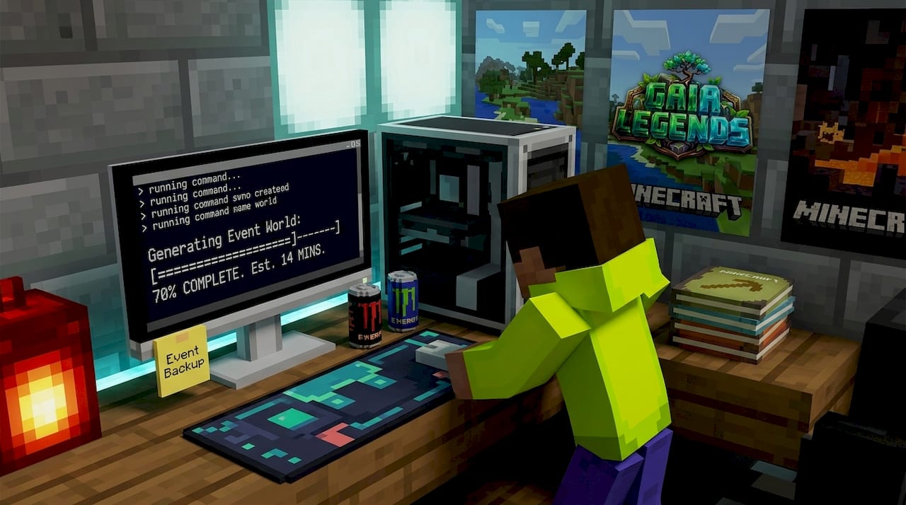 Server admin running Minecraft world generation