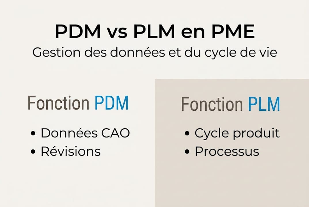 Infographic: Differences and Commonalities Between PDM and PLM for SMEs