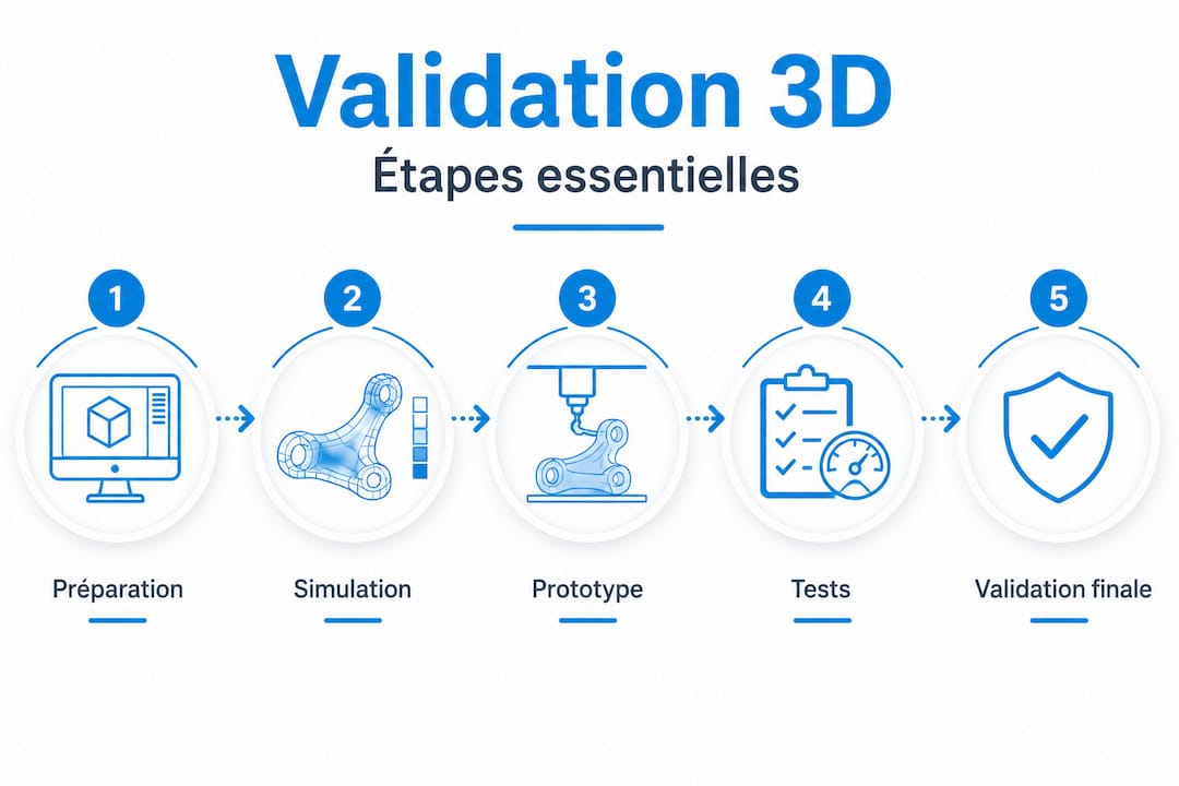 Vertical diagram of the 3D validation process