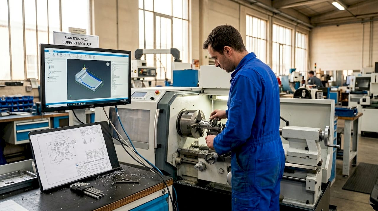 Technician responsible for ensuring the link between computer-aided design (CAD) and computer-aided manufacturing (CAM) within the production workshop.