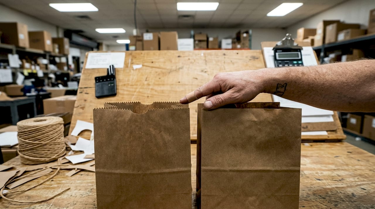 Paper bags serrated versus straight top comparison