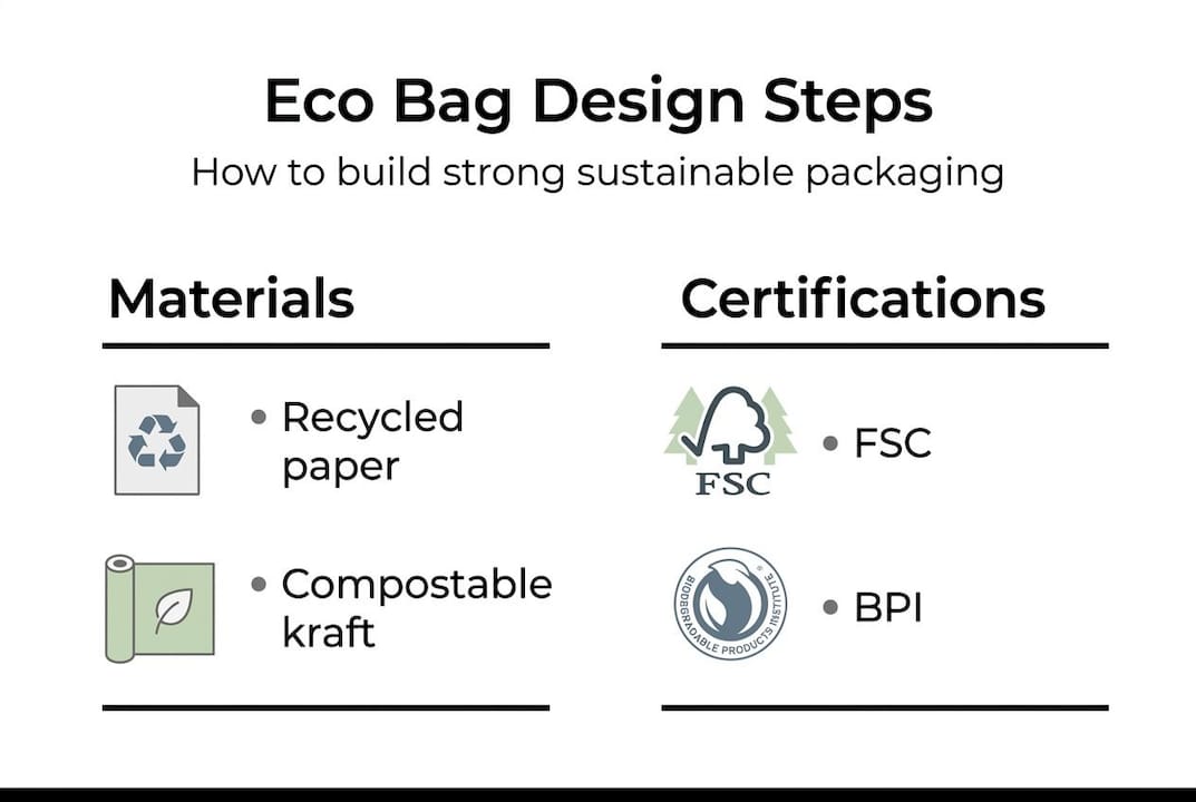 Infographic on eco bag design steps