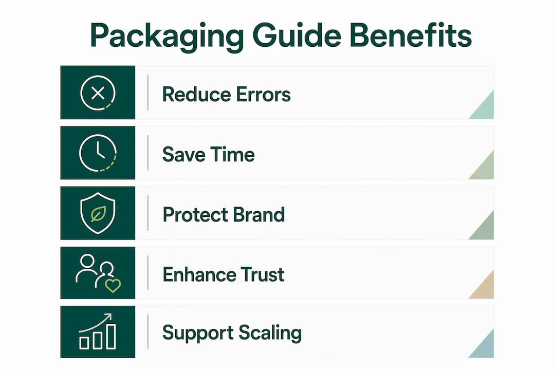 Infographic of packaging guide benefits