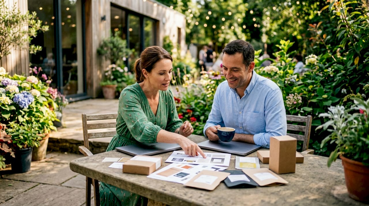 Packaging suppliers collaborating on product samples