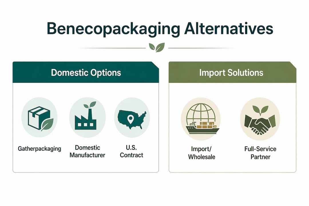 Infographic comparing benecopackaging.com alternatives