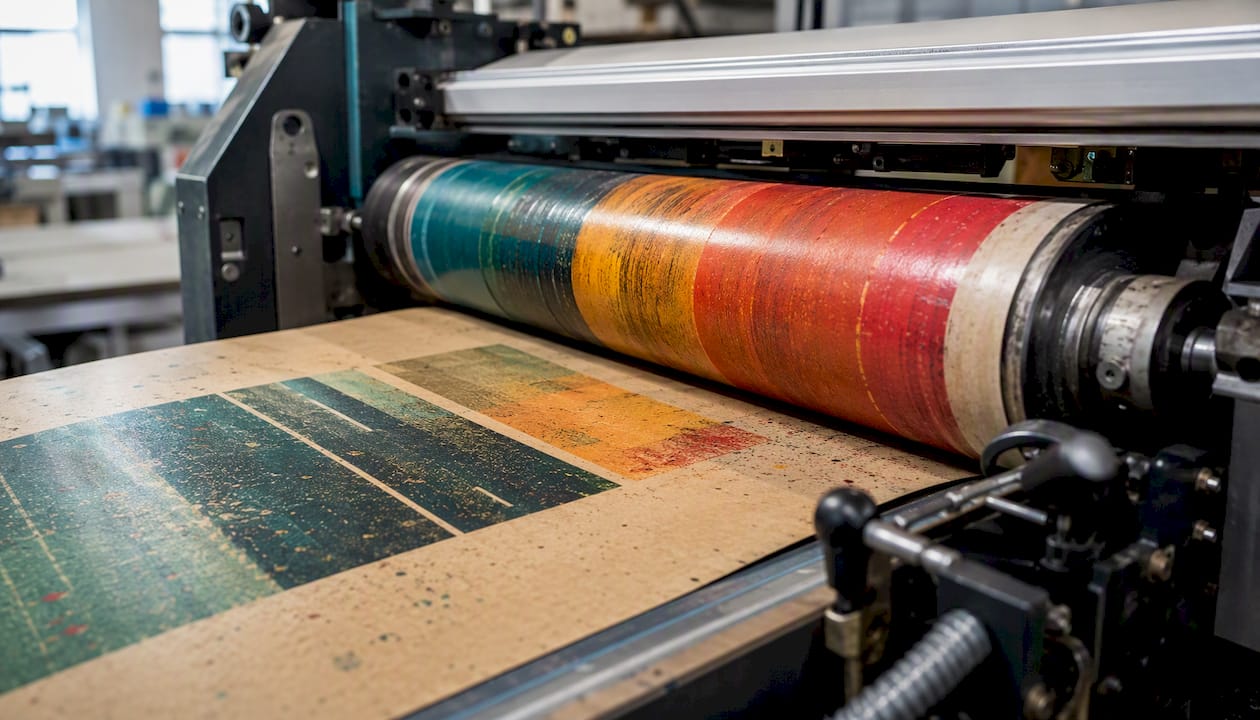 Flexographic printing on kraft paper sheet