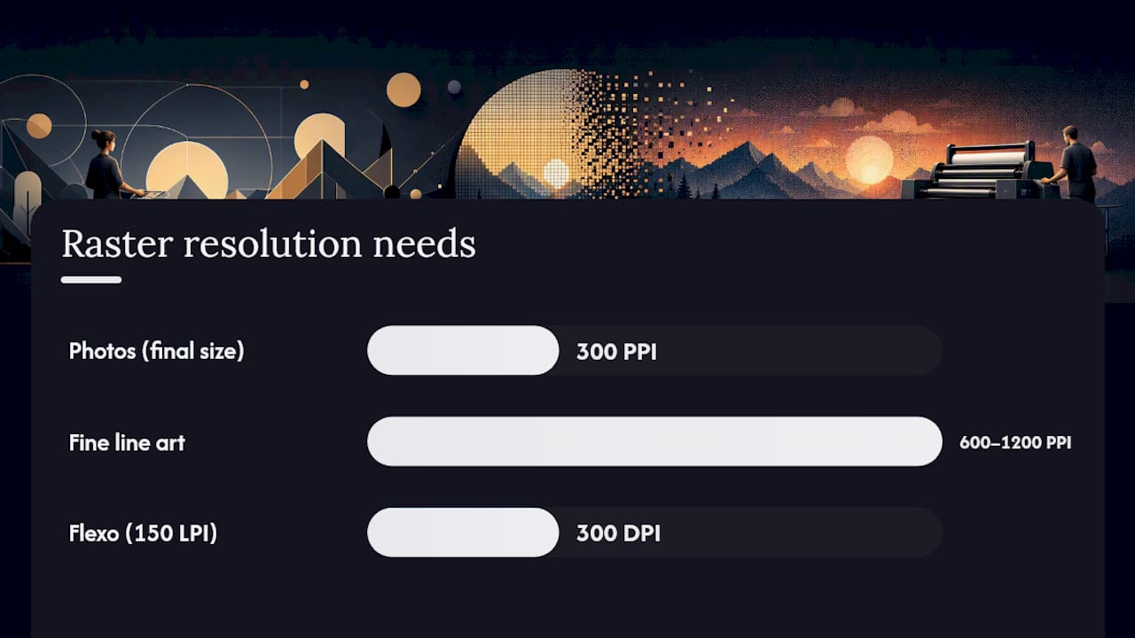 Vector vs Raster Comparison for Print Decisions — overview diagram