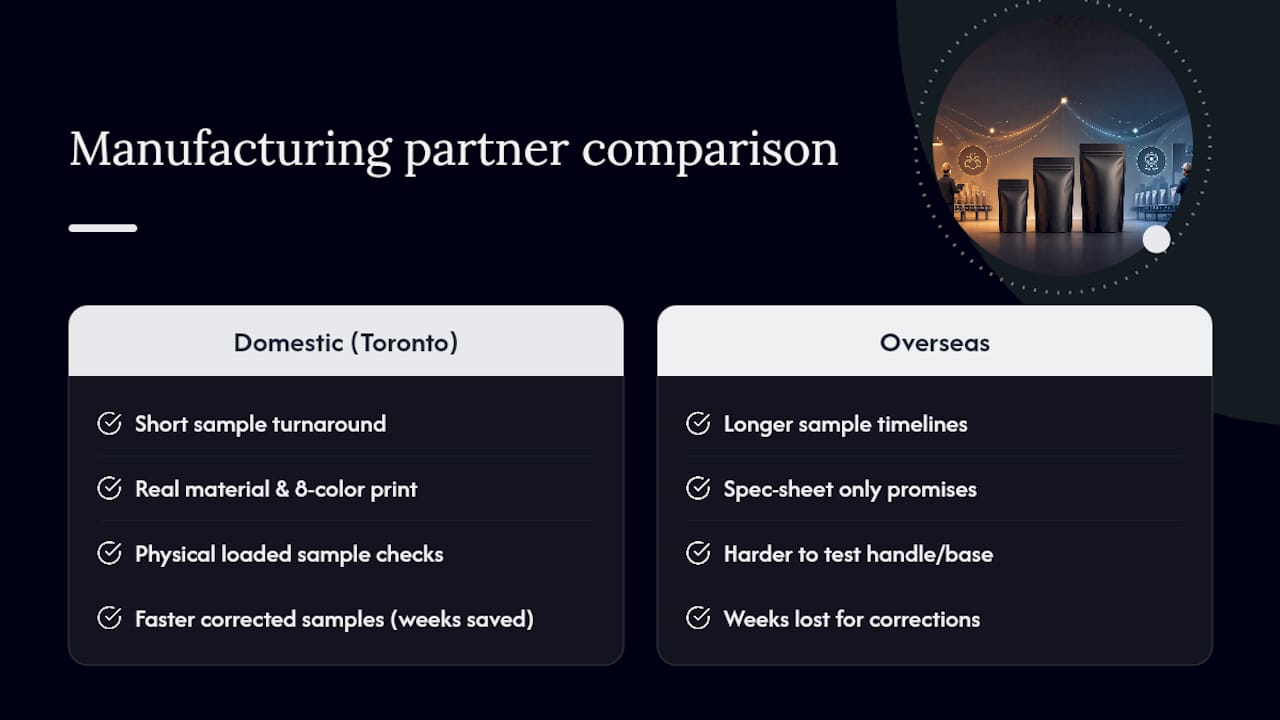 Why the Right Manufacturing Partner Lowers Sizing Risk — overview diagram