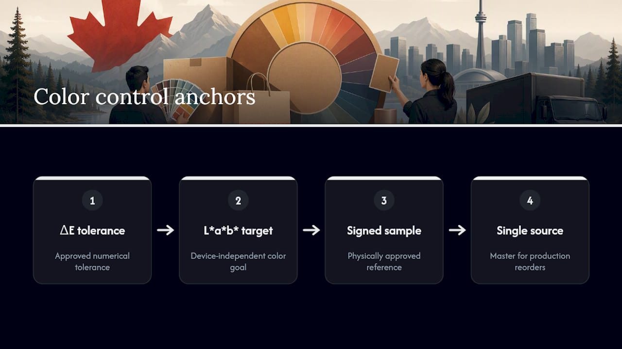 Three-part color specification workflow