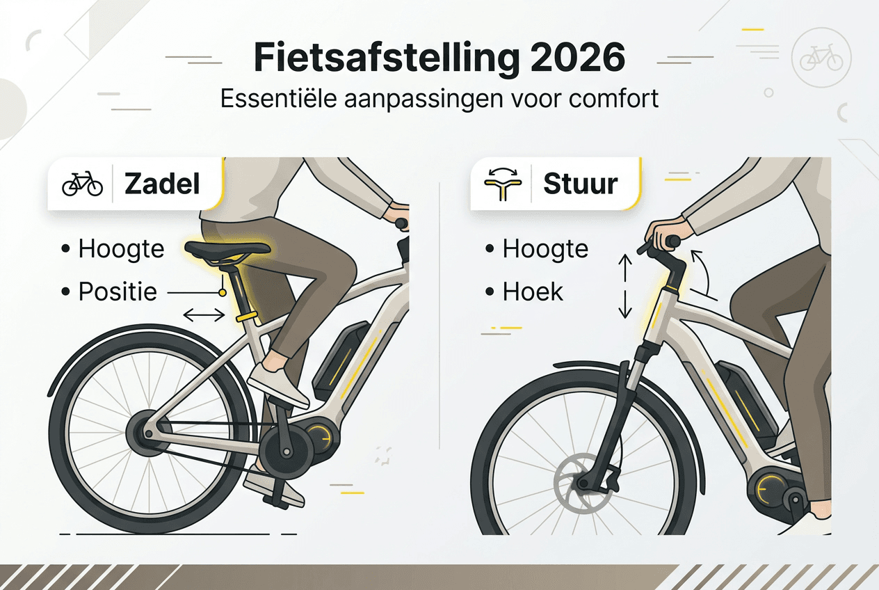 Infographic: Hoe stel je zadel en stuur van je fiets goed af?