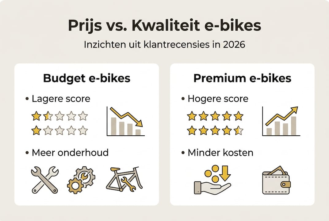 Infographic: Wat krijg je voor je geld? Prijs versus kwaliteit van e-bikes