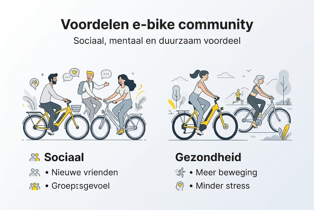 Infographic: de voordelen van samen fietsen in een e-bike community