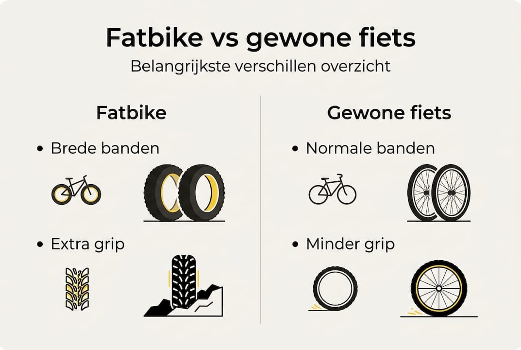 Infographic: fatbike of gewone fiets – wat zijn de verschillen?