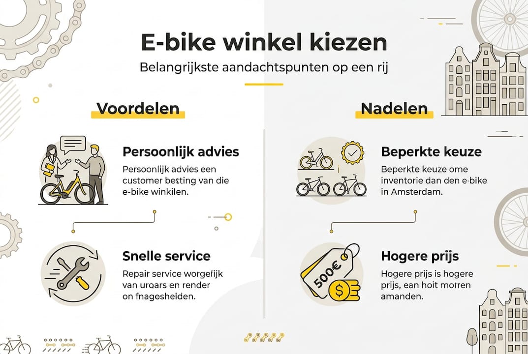 Infographic: waar let je op bij het kiezen van een e-bike winkel?