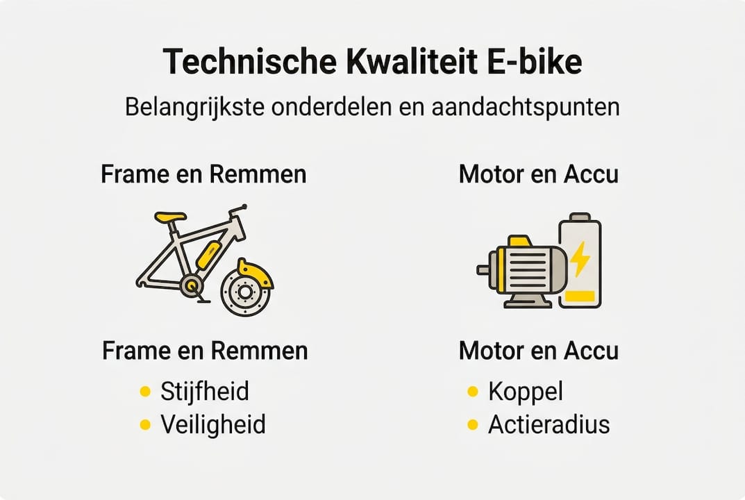 Overzicht van de technische kwaliteit van e-bikes in beeld