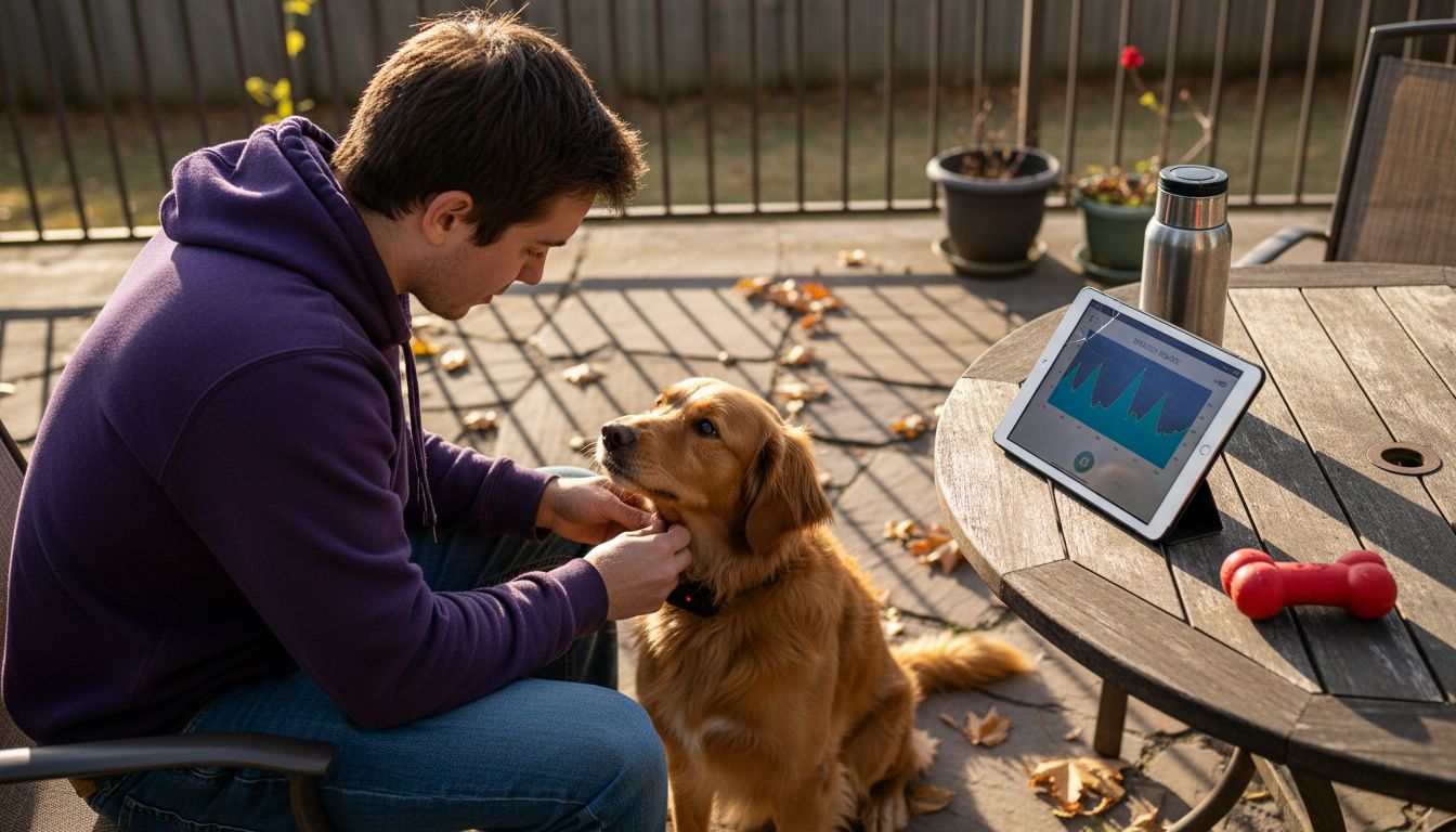 Owner fits wearable pet communication device