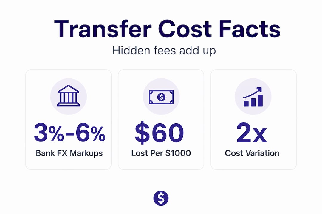 Infographic showing key foreign transfer costs