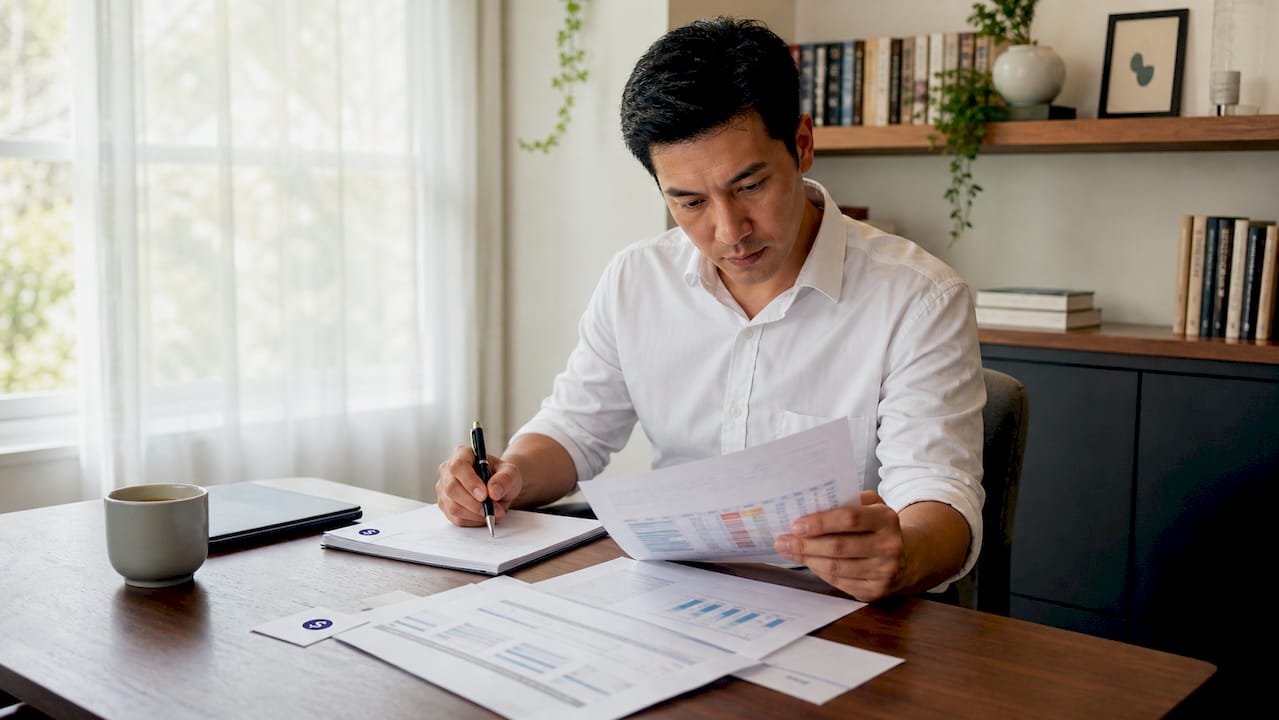 Financial advisor reviewing RIA transfer rates