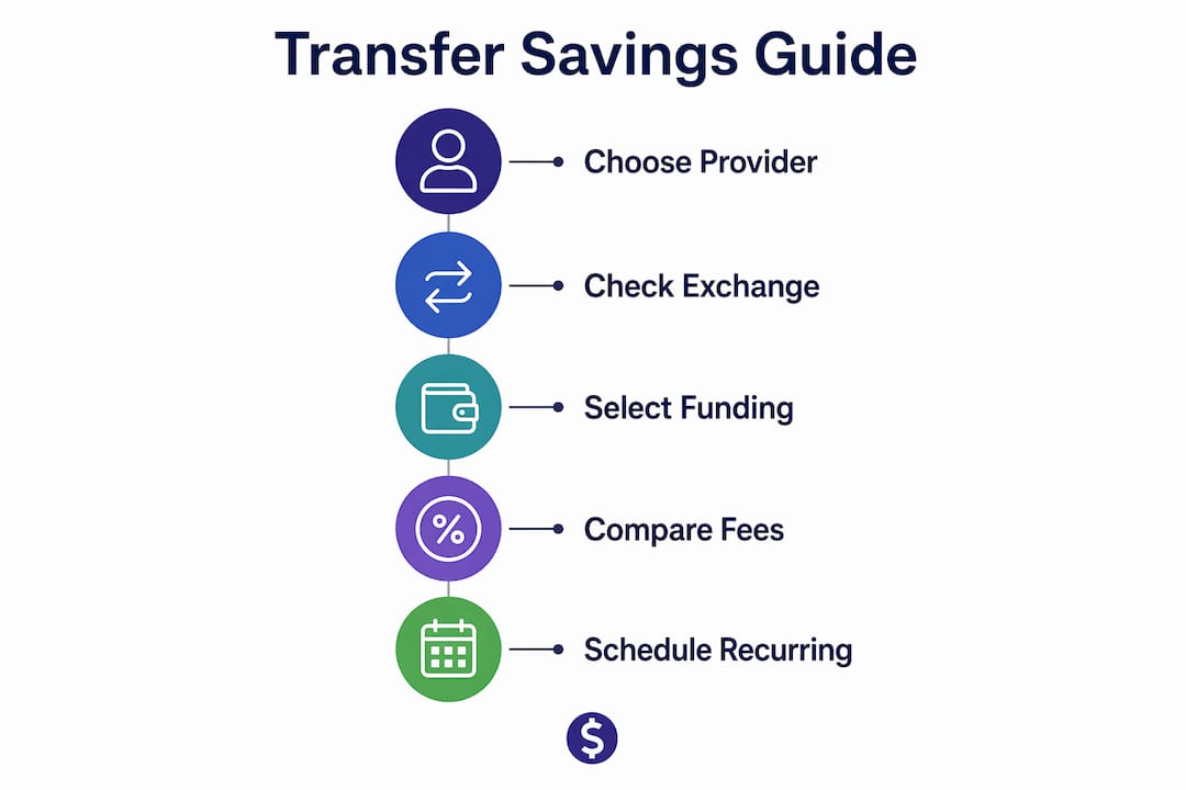 Infographic outlining steps to save on remittance costs