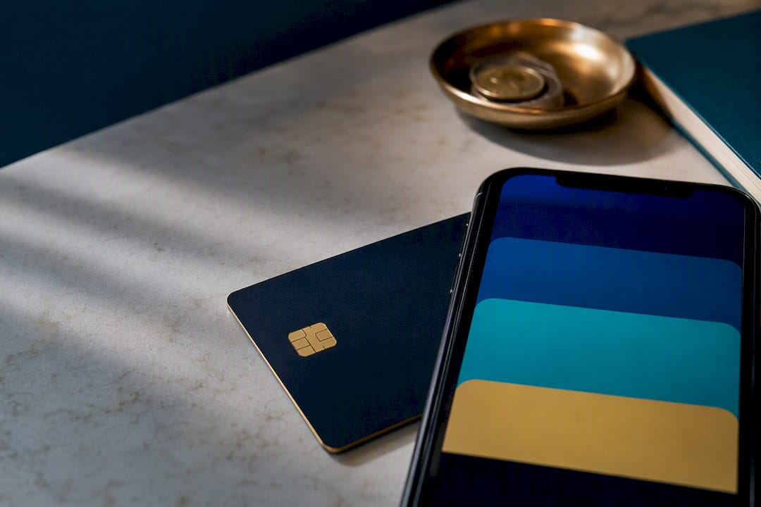 Credit card beside mobile transfer payment