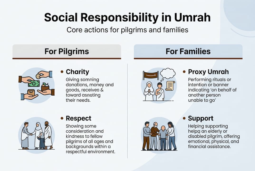 Infographic on Umrah social responsibility actions