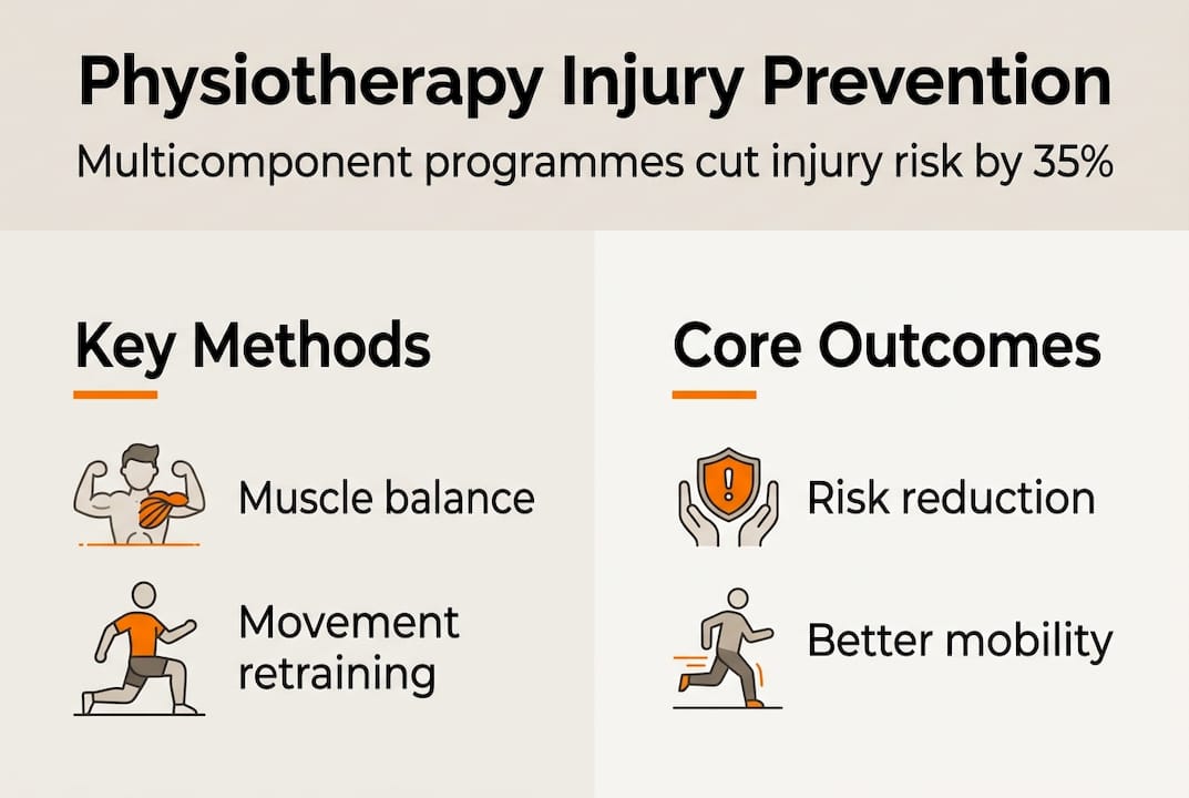 Infographic showing physiotherapy injury prevention stats