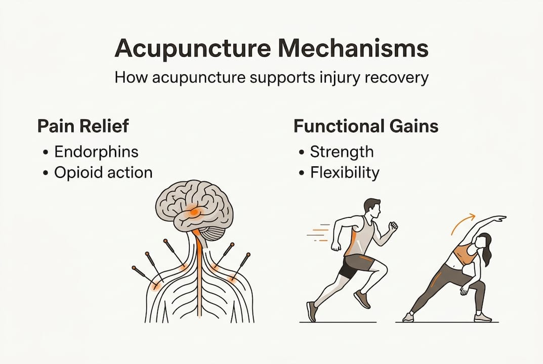 Infographic on pain relief and functional gains