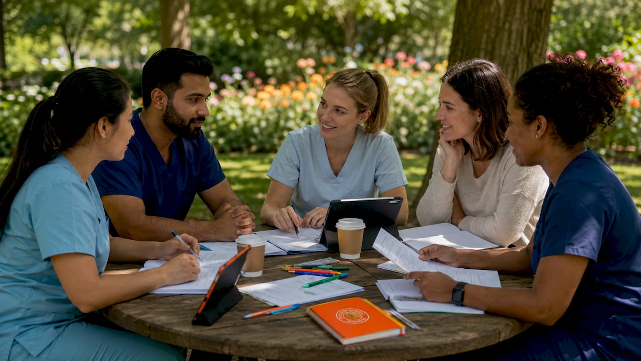 Healthcare team collaborating on multidisciplinary therapy