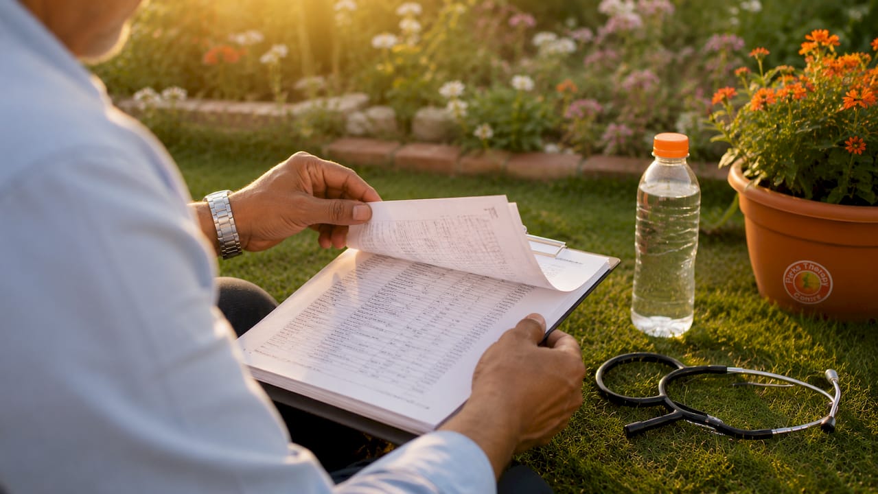Clinician reviewing therapy terminology glossary