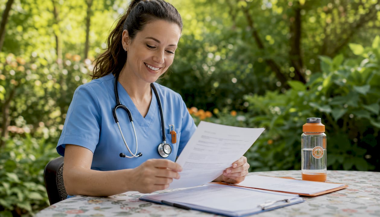 Nurse conducting holistic injury assessment