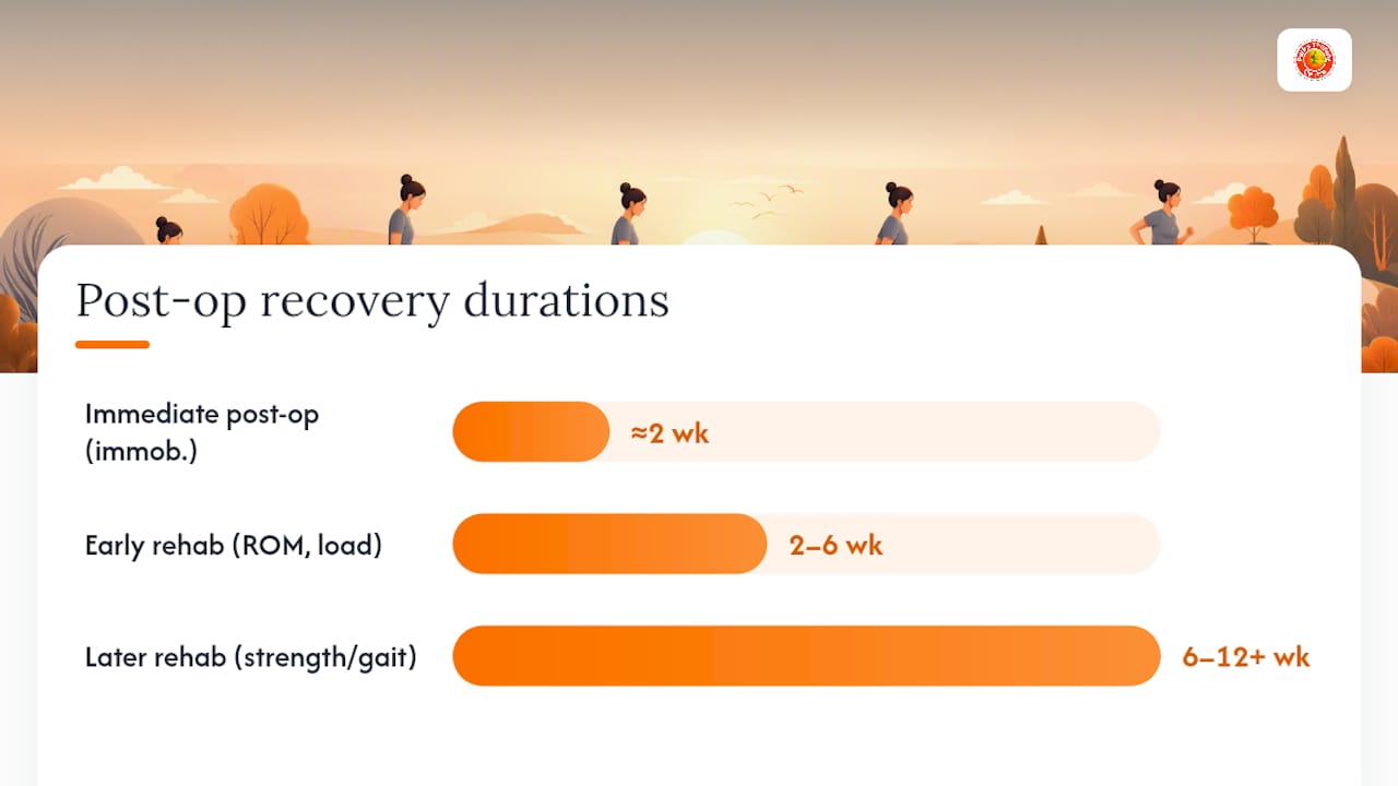 Timeline of plantar plate surgery recovery stages