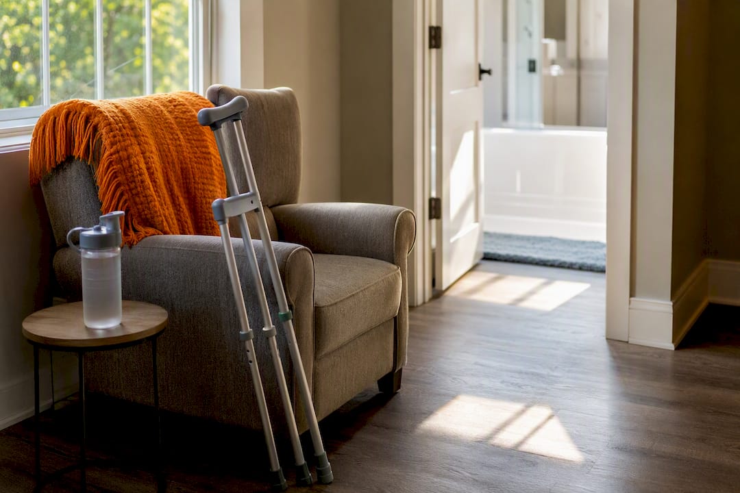 Home setup for knee replacement recovery
