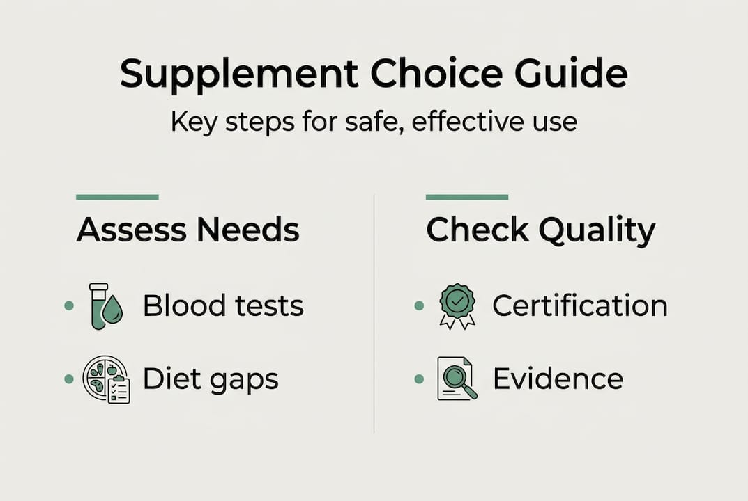 Infographic supplement choice steps and tips