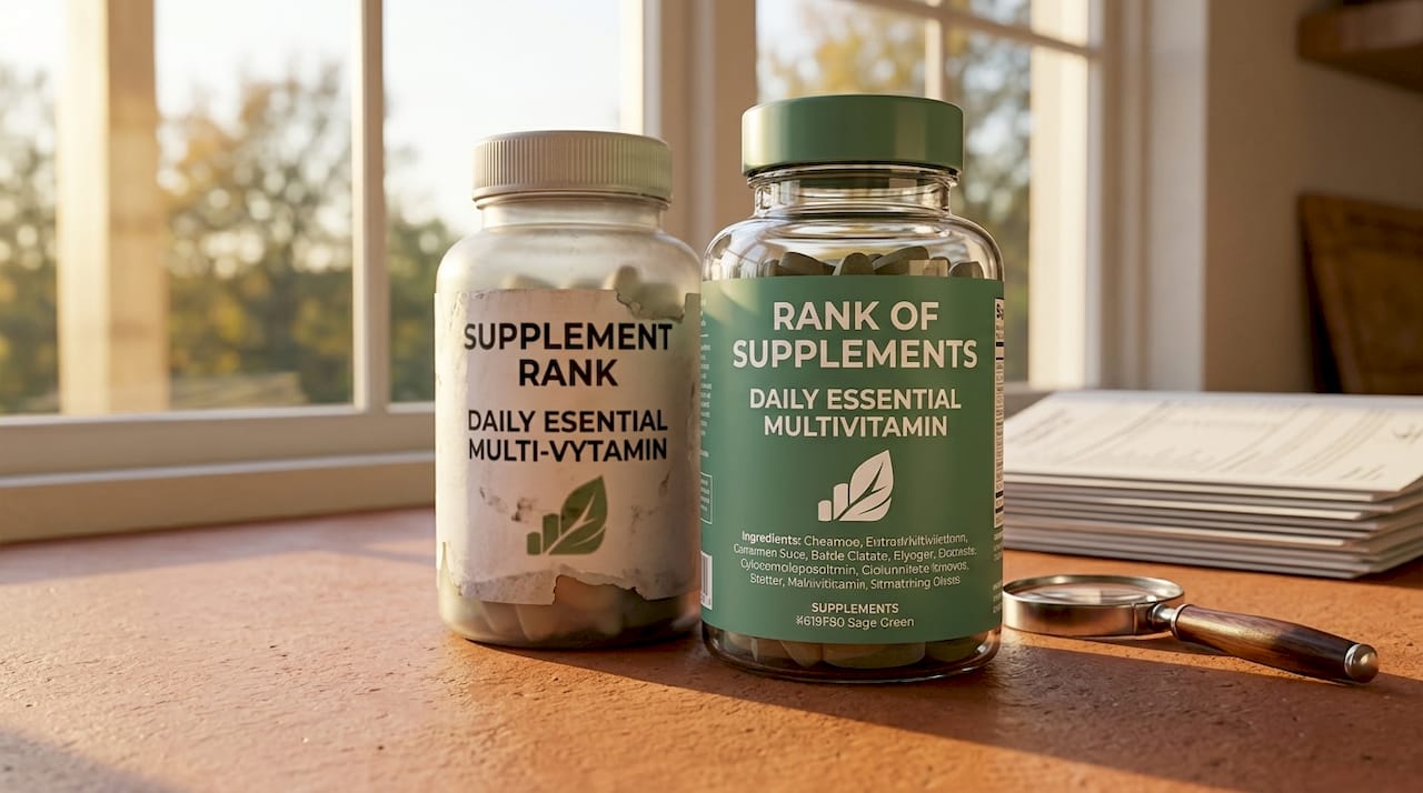 Comparison of real vs fake supplement packaging
