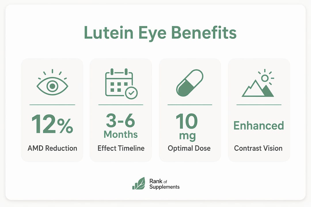 Infographic highlighting lutein benefits for eye health