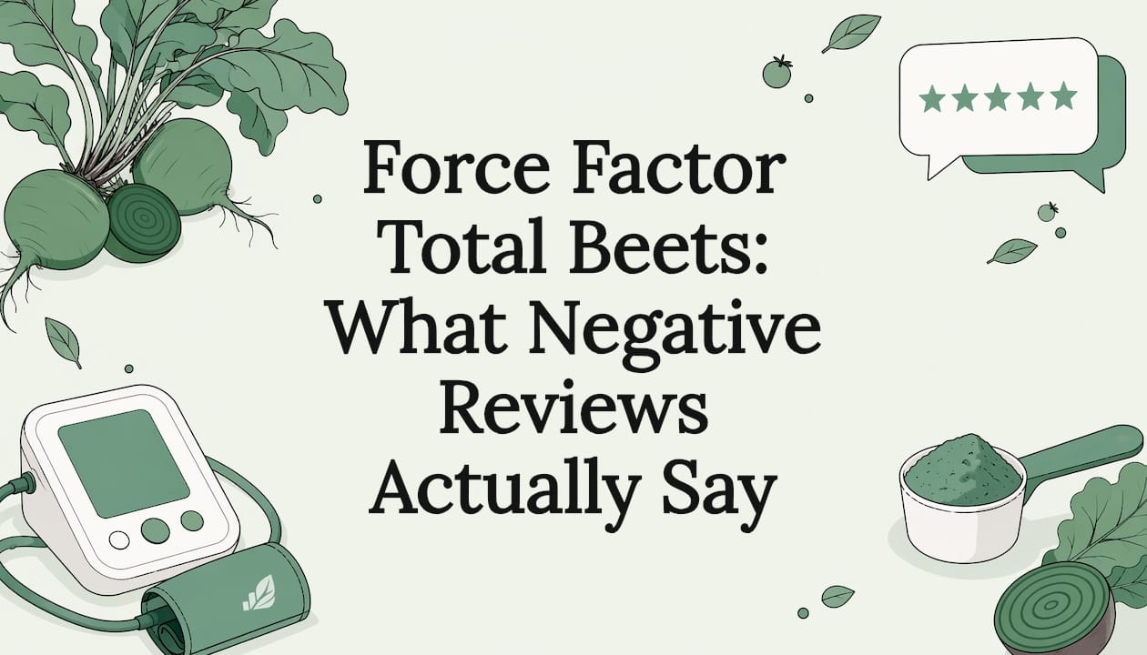 Decorative title card with beet and health icons