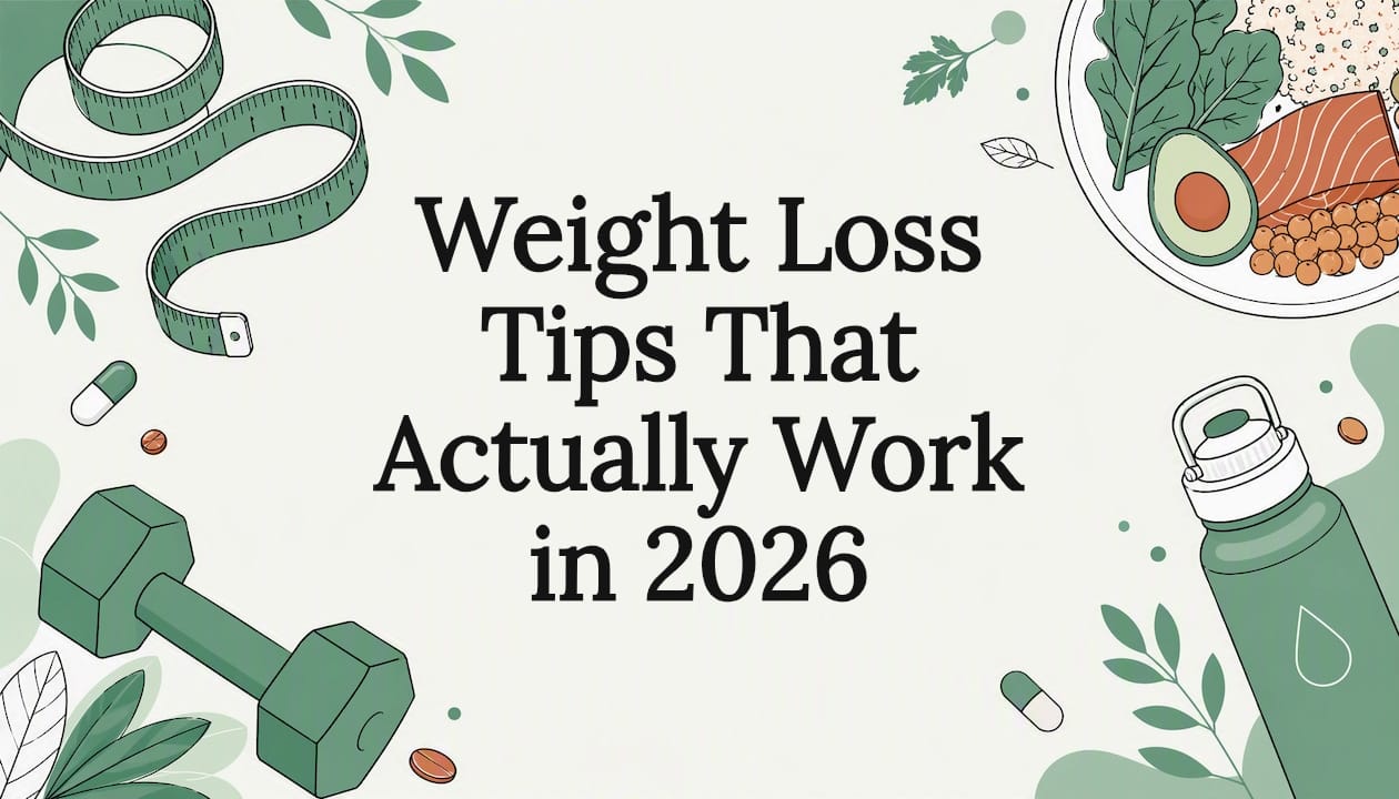Decorative title card illustration for weight loss article