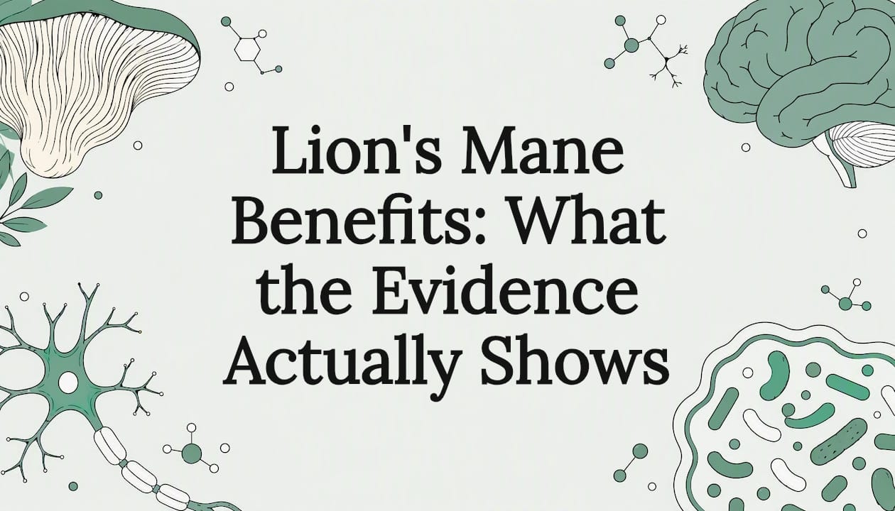Decorative title card with lion's mane and health icons